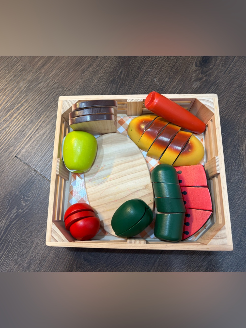 Melissa & Doug Wooden Food Cutting Partial Set